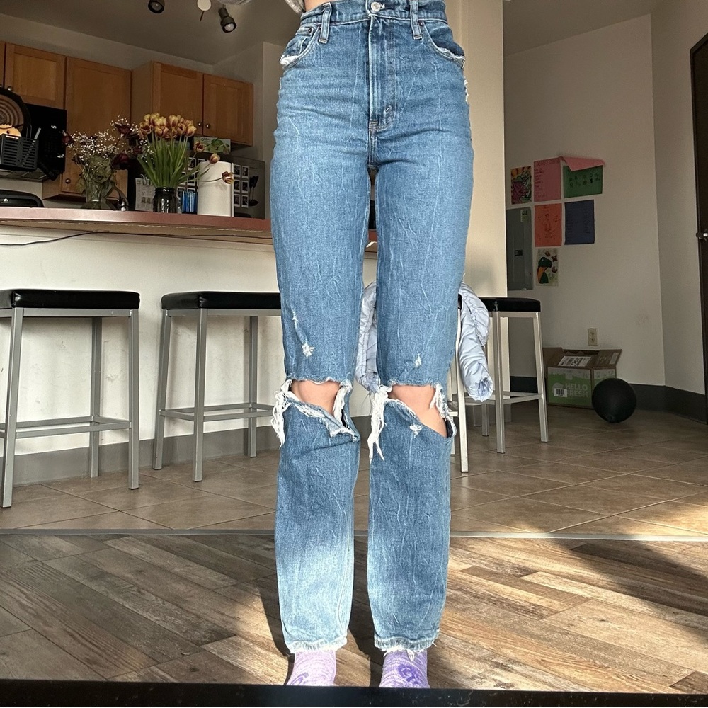 Ripped Abercrombie jeans